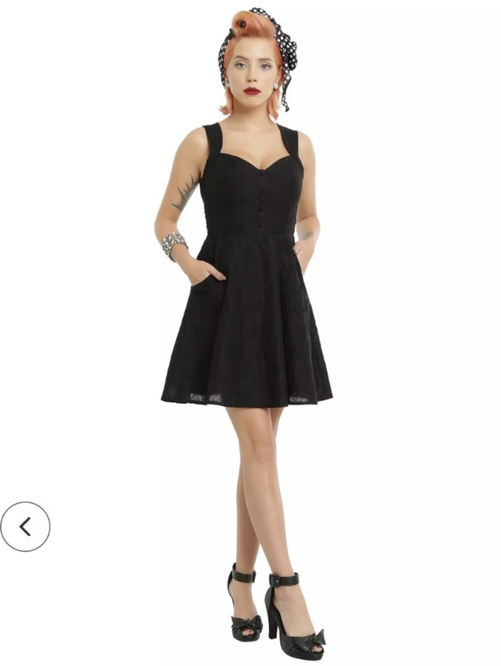 Black Sweetheart Neckline Lace Up Back Sleeveless Mini Dress Skulls Embroidery